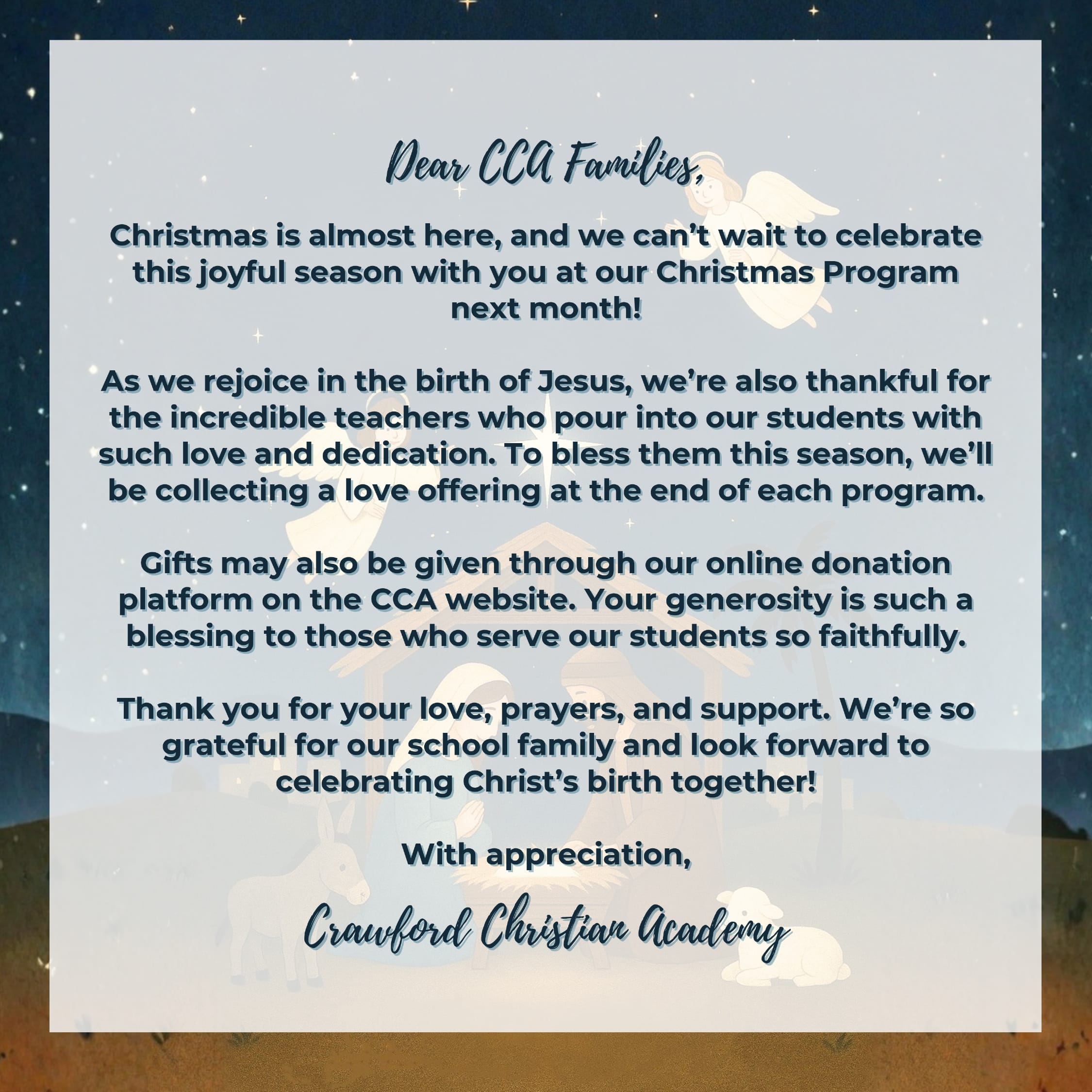 Christmas Program Poster 2025 (Facebook Post (Square))